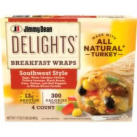 Jimmy Dean Delights Jimmy Dean Delights Breakfast Wrap, Southwest Style, Frozen, 4 Count, 17 Ounce