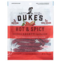 Duke's Sausages, Hot & Spicy, Smoked, Shorty, 5 Ounce