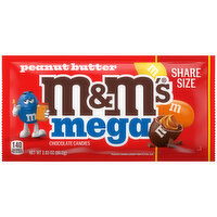 M&M'S M&M'S Mega Peanut Butter Chocolate Candy, 2.83 Ounce