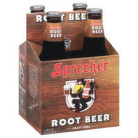 Sprecher Craft Soda, Root Beer, 4 Each