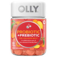 Olly Probiotic + Prebiotic, Peachy Peach, Gummies, 30 Each