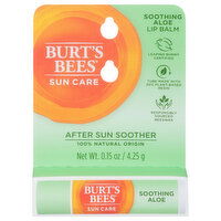 Burt's Bees Lip Balm, Soothing Aloe, Sun Care, 0.15 Ounce
