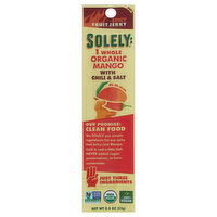 Solely Fruit Jerky, Organic, Mango with Chili & Salt, 0.8 Ounce