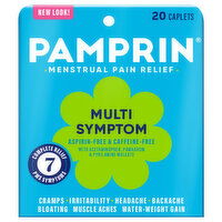 Pamprin Menstrual Pain Relief, Maximum Strength, Multi-Symptom, Caplets, 20 Each