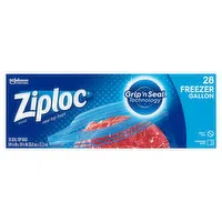 Ziploc Seal Top Bags, Freezer, Gallon, 28 Each