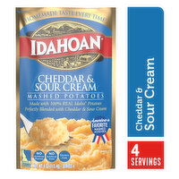 Idahoan Cheddar & Sour Cream Mashed Potatoes, 4 Ounce