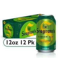 Seagrams Ginger Ale Soda Soft Drinks Fridge Pack Cans, 12 fl oz, 12 Each