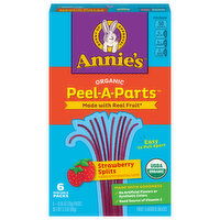 Annie's Peel-A-Parts Organic Strawberry Splits Fruit Flavored Snacks, 6 Each