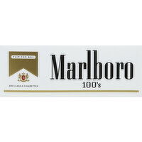Marlboro Cigarettes, Gold Pack, 100's, Flip-Top Box, 200 Each