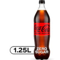 Coca-Cola Zero Sugar Coca-Cola Zero Sugar Soda Soft Drink, 1.25 Litre