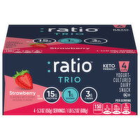 Ratio Trio Dairy Snack, Yogurt-Cultured, Strawberry, 4 Each