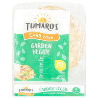 Tumaro's Carb Wise Wraps, Garden Veggie, 8 Each