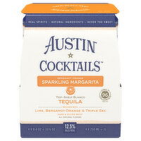 Austin Cocktails Tequila, Sparkling Margarita, 4 Each