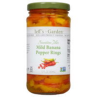 Jeff's Garden Banana Pepper Rings, Sunshine Mix, Mild, 12 Fluid ounce