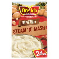 Ore-Ida Home Style Steam 'N' Mash Recipe Ready Pre-Cut Russet Potatoes Frozen Side Dish, 24 Ounce