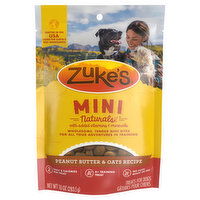 Zuke's Mini Naturals Peanut Butter & Oats Recipe Treats for Dogs, 10 Ounce