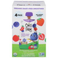 Once Upon a Farm Smoothie, Dairy-Free, Organic, Berry Berry, 4 Pack, 4 Each