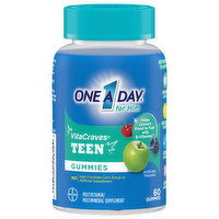 One A Day VitaCraves Multivitamin/Multimineral Supplement, for Him, Teen, Gummies, 60 Each