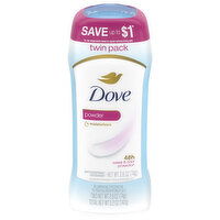 Dove Antiperspirant Deodorant, Powder, Twin Pack, 2 Each