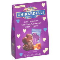 Ghirardelli Dark Chocolate, Sea Salt Caramel, Duet Hearts, 0.69 Ounce