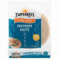 Tumaro's Carb Wise Wraps, Premium White, 8 Each