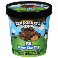 Ben & Jerry's Ice Cream, PB Over the Top, Topped, 15.2 Fluid ounce