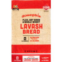 Joseph's Bread, Lavash, Flax, Oat Bran & Whole Wheat, 4 Each