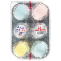 Handi-Foil Pans and Lids with 24 Bake Cups, 4 Each