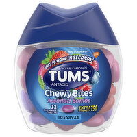 Tums Chewable Tablets Chewy Bites Extra Strength Assorted Berries 750 Antacid, 32 Each