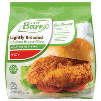 Just Bare Lightly Breaded Spicy Chicken Breast Fillets, 1.5 Pound