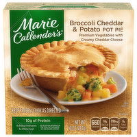 Marie Callender's Broccoli Cheddar and Potato Pot Pie, Frozen Meal, 10 Ounce