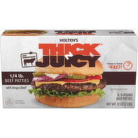 Holten Seasoned Beef Burger Patties, Black Angus, Frozen, 2 Pound