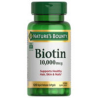 Nature's Bounty Biotin,10,000 mcg, Rapid Release Softgels, 120 Each