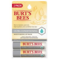 Burt's Bees Lip Balm, Moisturizing, Ultra Conditioning, 2 Each