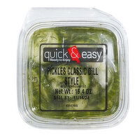 Cub Q&E Pickles, Classic Dill Style, 16.4 Ounce