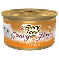 Fancy Feast Gravy Lovers Cat Food, in Gravy, Gourmet, Chicken Hearts & Liver Feast, 3 Ounce