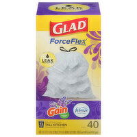 Glad Forceflex Drawstring Bags, Lavender Scent, Tall Kitchen, 40 Each