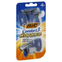 BiC Advance Razors, Comfort 3, 4 Each