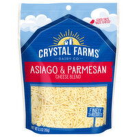 Crystal Farms Cheese, Finely Shredded, Asiago & Parmesan Cheese Blend, 5.5 Ounce