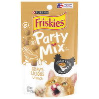 Friskies Party Mix Cat Treats, Chicken & Gravy Flavors, 2.1 Ounce