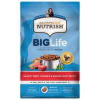 Rachael Ray Nutrish BigLife Food for Adult Dogs, Natural, Hearty Beef, Veggies & Brown Recipe, 14 Pound