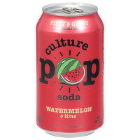 Culture Pop Probiotic Soda, Watermelon & Lime, 12 Fluid ounce