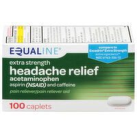 Equaline Headache Relief, Extra Strenght, Caplets, 100 Each