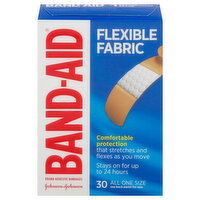 Band-Aid Flexible Fabric All One Size Adhesive Bandages, 30 Each
