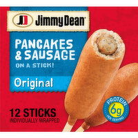 Jimmy Dean Pancakes & Sausage on a Stick, Frozen Breakfast, 12 Each