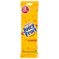 Juicy Fruit Gum, Original, 3 Packs, 3 Each