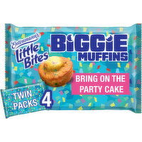 Entenmann's Little Bites Bring On The Party Cake Cake and Sprinkles Biggie Muffins, 4 twin packs, 9.5 oz, 4 Each