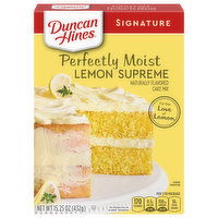 Duncan Hines Signature Cake Mix, Lemon Supreme, Perfectly Moist, 15.25 Ounce