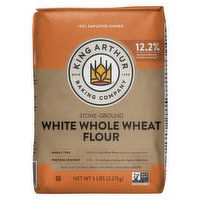 King Arthur Baking Company White Whole Wheat Flour, Stone-Ground, 5 Pound