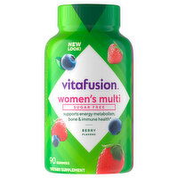 Vitafusion Women's Multivitamin, Sugar Free, Gummies, Berry Flavors, 90 Each